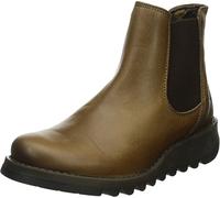 Fly London Women's Boots Salv - Camel Leather Wedge Chelsea Ankle Boots - Sizes 4-9
