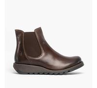 Fly London Salv Womens Ladies Brown Leather Wedge Chelsea Ankle Boots Size 4-9