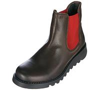 Fly London Women's Salv Chelsea Boots, Dk Brown Red Elastic, 3 UK