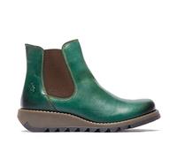 Fly London SALV Rug Leather Women's Ankle Boots - Petrol - Size:UK 5
