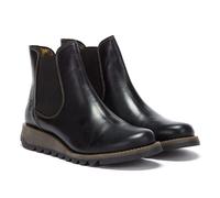 Fly London Womens Salv Leather Boots - Black - Size UK 4