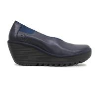 Fly London YOZA438FLY Mousse Leather Women's Heels Shoes - Ocean - Size:UK 6