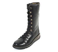 Womens Fly London STER Zip-Up Lace Wedge Leather Boots Mid Calf Sizes 4 to 8