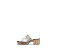 Fly London Women's TECH493FLY Sandal, Silver, 9 UK