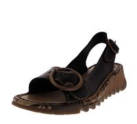 Fly London Tram Womens Ladies Black Adjustable Wedge Sandals Size 4-8