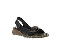 FLY LONDON Women's Tram723fly Sling Back Sandals,Black Black 000,8 UK