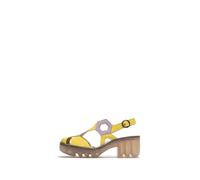 Fly London Women's TRUL582FLY Sandal, Lemon/Violet, 8 UK