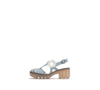 Fly London Women's TRUL582FLY Sandal, Sky Blue/White, 8 UK