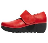 Fly London VARI188FLY Burn Leather Women's Wedge Sole Shoes - Red - Size:UK 6