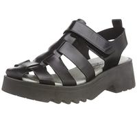 Fly London Women's Wedge Sandal, Slingback, Black, 3 UK