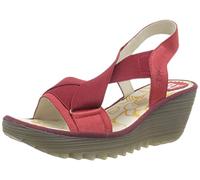 Fly London Women's YAIT366FLY Wedge Sandal, Lipstick RED, 6 UK