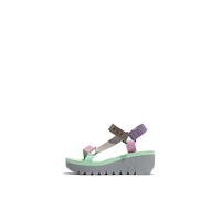 Fly London Women's YEFA726FLY Sandal, Grey/Multicolor/CAMU Pink, 6 UK
