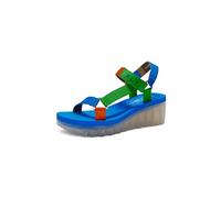 Fly London Women's YEFA726FLY Sandal, Pistachio/Multicolor/azurre, 7 UK