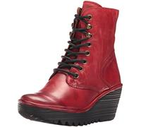 FLY London Womens Ygot Engineer Boot, Dark Brown Rug, 36 EU US, Red (Red 021), 6 UK