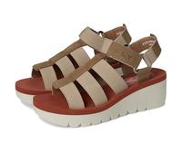 Fly London Women's YOJI198FLY Sandal, Military/Beige/Brick, 4 UK