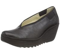 Fly London YOZA438FLY Mousse Leather Women's Heels Shoes - Black - Size:UK 7