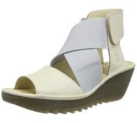 Fly London Women's YUBA385FLY Wedge Sandal, OFFWHITE, 5 UK