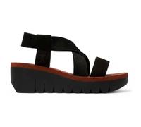 Fly London YABI922FLY - Women's Wedge Heel Leather Sandals - UK 7 - Black