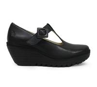 Fly London YALD598FLY Dublin Leather Women's Heels Shoes - Black - Size:UK 7