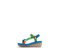 Fly London Women's YEFA726FLY Sandal, Grey/Multicolor/Army Green, 8 UK
