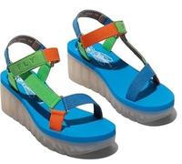 Fly London Women's YEFA726FLY Sandal, Pistachio/Multicolor/azurre, 6 UK