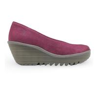 Fly London YEIF566FLY Cupido Leather Women's Heels Shoes - Berry - Size:UK 5