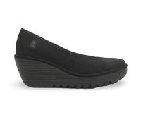 Fly London YEIF566FLY Cupido Leather Women's Heels Shoes - Black - Size:UK 5