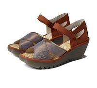 Fly London Women's YENT365FLY Wedge Sandal, Bronze/TAN, 4 UK