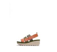 Fly London YERE847FLY Women's Sandal, Tea rose/multicolor/armygreen