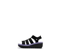 Fly London YOJI198FLY Women's Sandal, Black/black/violet