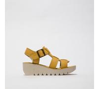 Fly London Yudd Leather Wedge Sandal, Orange, Size 5, Women Orange