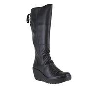 Fly London Yust Womens High Leg Wedged Heeled Mid Calf Boots