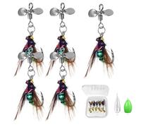 Fly Lures Fishing Kit - Assorted Reflective Glitter Set, Steel Hooked Carp and Trout Tackle | Premium Multi-Species Freshwater Saltwater Jig Flow,