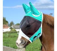 Fly Mask for Horses, L Code, Shires Fine Mesh Fly Mask with Ears, Super Comfort Stretchy Fly Mask Large, UV Protection, Breathable Fast Drying Fabric, Adjustable Elasticity