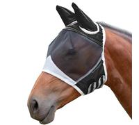 Fly Mask for Horses - Soft Mesh Horse Fly Mask with Ears Breathable Mesh UV Protection Full Face Mesh Horse Mask Equine Fly Adjustable Magic Velcro Clear Vision Design Lightweight Durable