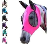 Fly Mask for Horses With Ears, Breathable & Elastic, Full Coverage for UV & Insect Protection, for Hiking Trips, Pastures, Stables & Grooming