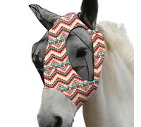 Fly Masque for Horses - Equine Face Covering,Breathable Mesh Fly Masque Covering for Ear, Nose, and Face for Cob and Horse