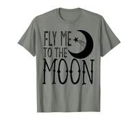 Fly Me to the Moon T-Shirt T-Shirt, Men, Olive Heather, 3X-Large