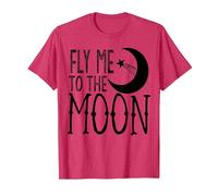 Fly Me to the Moon T-Shirt T-Shirt, Men, Red Heather, Medium