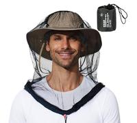 Fly Net for Head | Drawstring Breathable Fine Holes Over Hat,Fly Protection Netting Hood | for Fishing Hiking Gardening Outdoor Backpacking