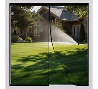 Fly net Window Magnet 90x110cm, Insect Protection Fine impenetrable Grid, Fully Magnetic, Closes Automatically for All Types of Windows, Black