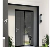 Fly Nets for Doors 106 x 195 cm Keeping Out Flies & Bug, Keep Fresh Air in Fly Screen Door Kid and Pet Friendly for Balcony/Children's Room, Black