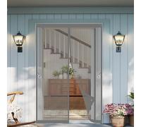 Fly Nets for Doors 111 x 224 cm Keeping Out Flies & Bug, Keep Fresh Air in Heavy Duty Bug Mesh Curtain Hundreds of Sizes for Basement Door, Balcony, Grey