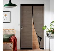 Fly Nets for Doors 115 x 227 cm Keeping Out Flies & Bug, Keep Fresh Air in Heavy Duty Bug Mesh Curtain Kid and Pet Friendly for Kitchen, Terrace, Corridor, Black