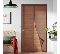 Fly Nets for Doors 125 x 223 cm Keeping Out Flies & Bug, Keep Fresh Air in Heavy Duty Bug Mesh Curtain Kid and Pet Friendly for Kitchen, Terrace, Corridor, Brown