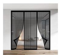 Fly Nets for Doors 160 x 291 cm Keeping Out Flies & Bug, Keep Fresh Air in Fly Screen Door Easy to Install Without Drilling for Basement Door, Balcony, Black