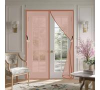 Fly Nets for Doors 60 x 110 cm Automatically Closes Keeps Bugs Fly Screens Doors Nets with Powerful Magnets and Full Frame Magic Tape for Living Room, Bedroom, Patio, Brown