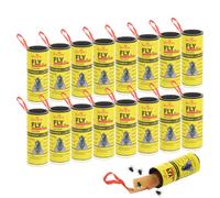 Fly Paper Fly Strips Fly Catcher Strips 16 Pack Sticky Fruit Fly Trap for House Indoor Outdoor Use