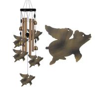 Fly Pigs Wind Chimes Outdoor Decor - with 4 Tubes 5 Pigs Wind Chime, Mobile Romantic Flying Pigs Wind Catcher, Garden Pigs Windchimes for Home, Mom Gifts, Balcony, Tree, Festival, Garden Decoration