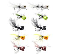 Fly Popper | Colourful Artificial Fly Baits with Popper | Multifunctional for Perch Salmon Trout in Water